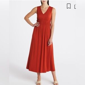 41 Hawthorn Sleeveless V-Neck Maxi Dress in Burnt Orange